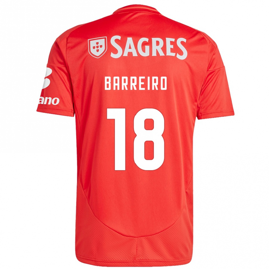 Hombre Fútbol Camiseta Leandro Barreiro #18 Rojo Blanco 1ª Equipación 2024/25