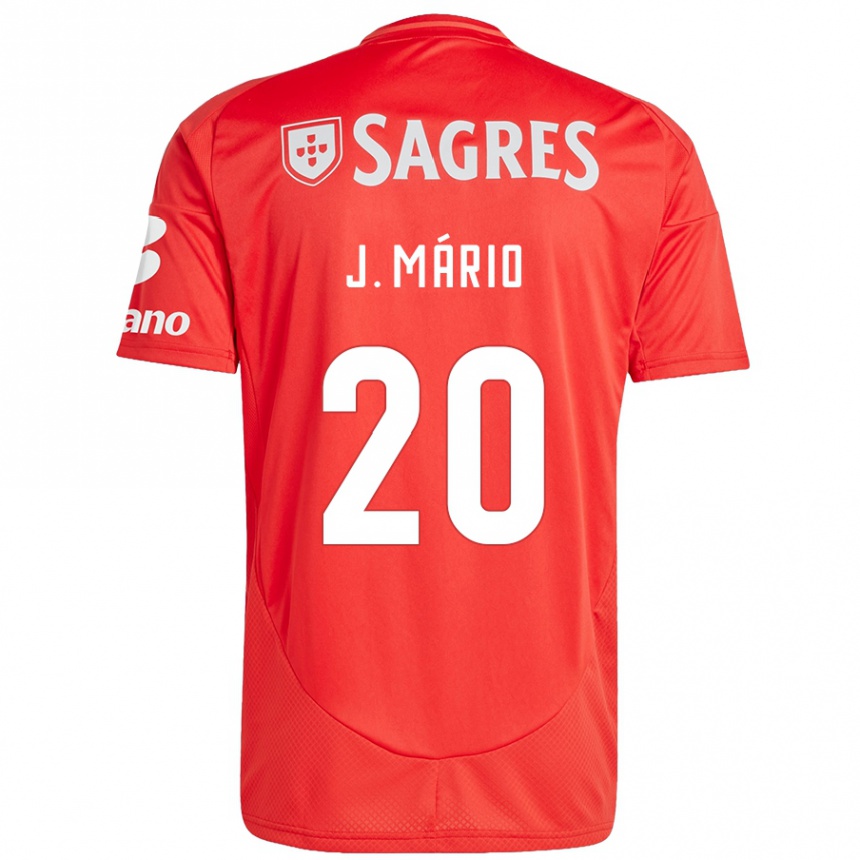 Hombre Fútbol Camiseta Joao Mario #20 Rojo Blanco 1ª Equipación 2024/25