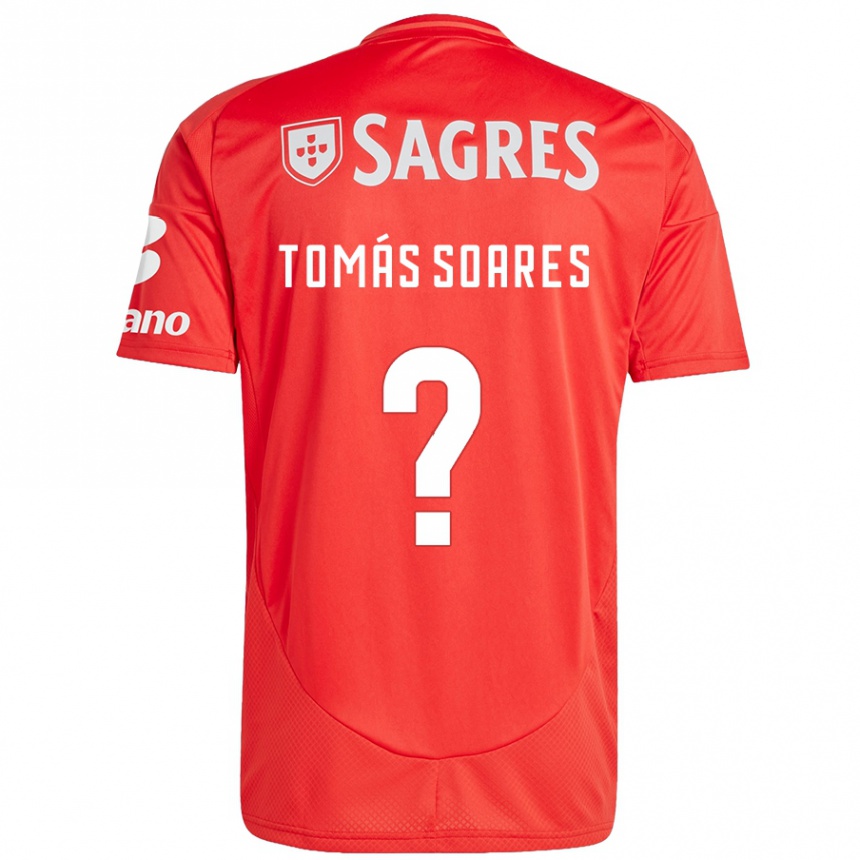 Hombre Fútbol Camiseta Tomás Soares #0 Rojo Blanco 1ª Equipación 2024/25