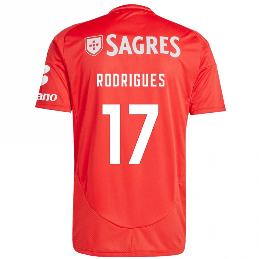 Hombre Fútbol Camiseta Tiago Rodrigues #17 Rojo Blanco 1ª Equipación 2024/25