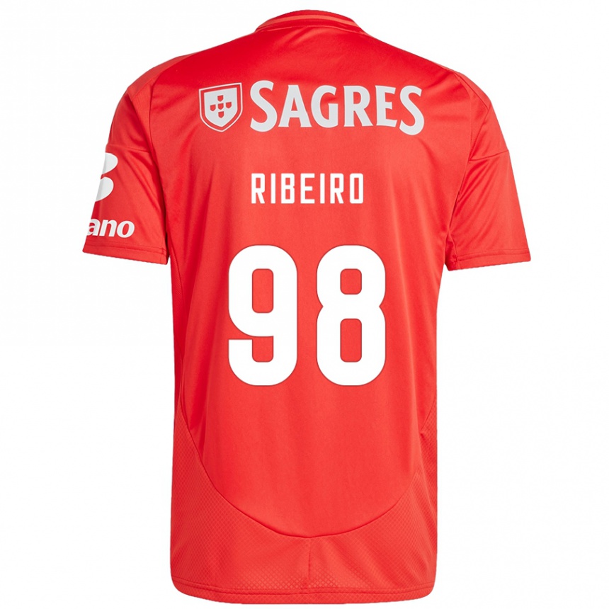 Hombre Fútbol Camiseta Ricardo Ribeiro #98 Rojo Blanco 1ª Equipación 2024/25