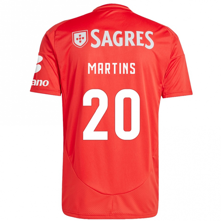 Hombre Fútbol Camiseta Lara Martins #20 Rojo Blanco 1ª Equipación 2024/25