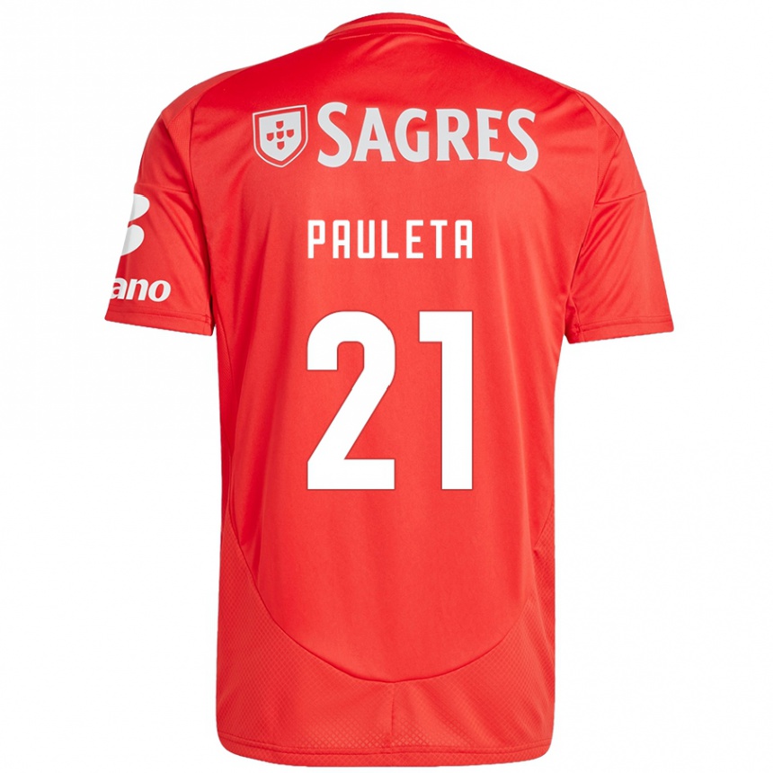 Hombre Fútbol Camiseta Pauleta #21 Rojo Blanco 1ª Equipación 2024/25