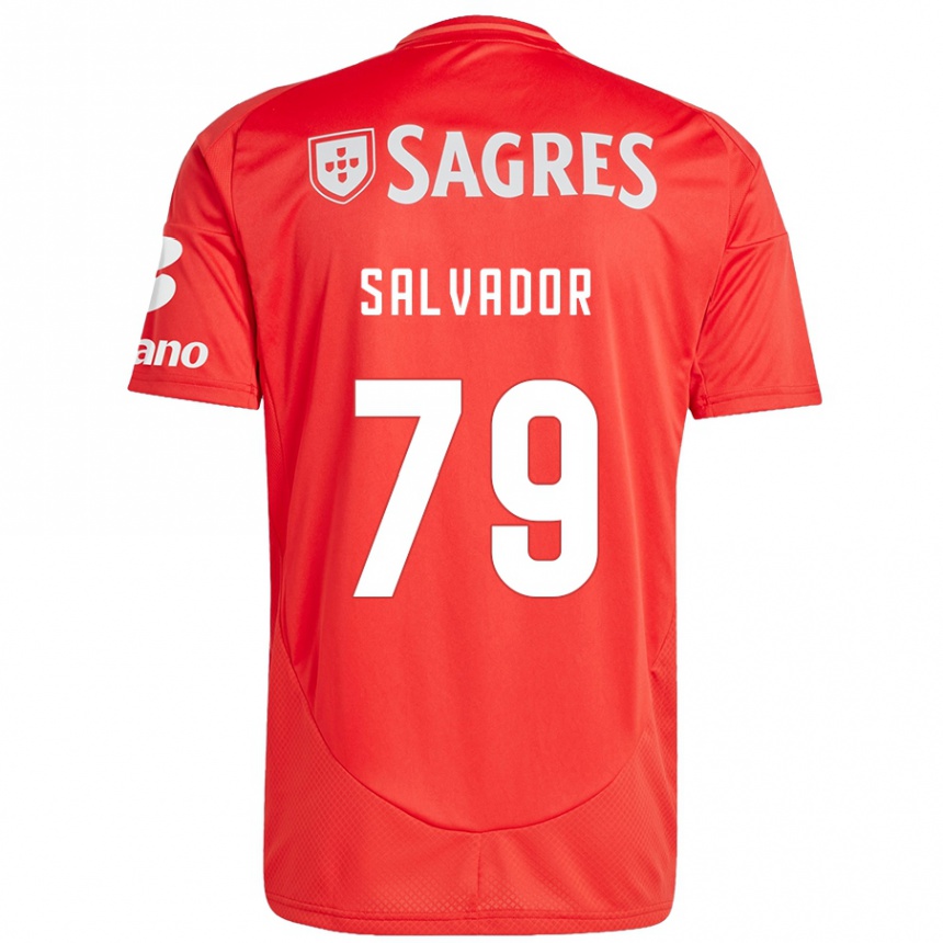 Hombre Fútbol Camiseta Marta Salvador #79 Rojo Blanco 1ª Equipación 2024/25