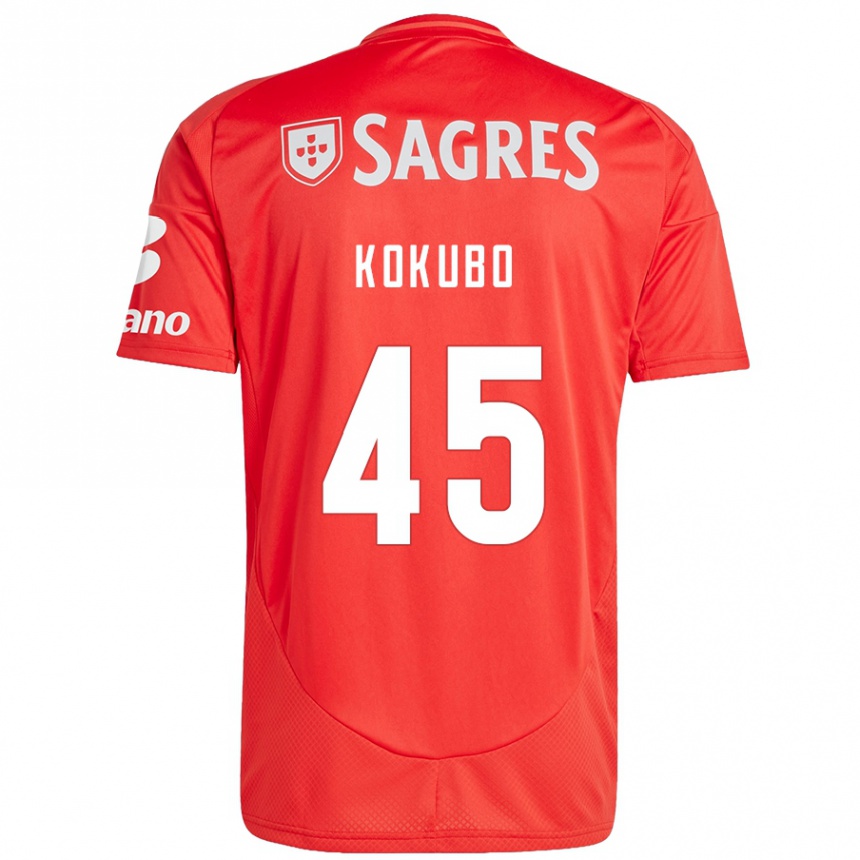 Hombre Fútbol Camiseta Leo Kokubo #45 Rojo Blanco 1ª Equipación 2024/25