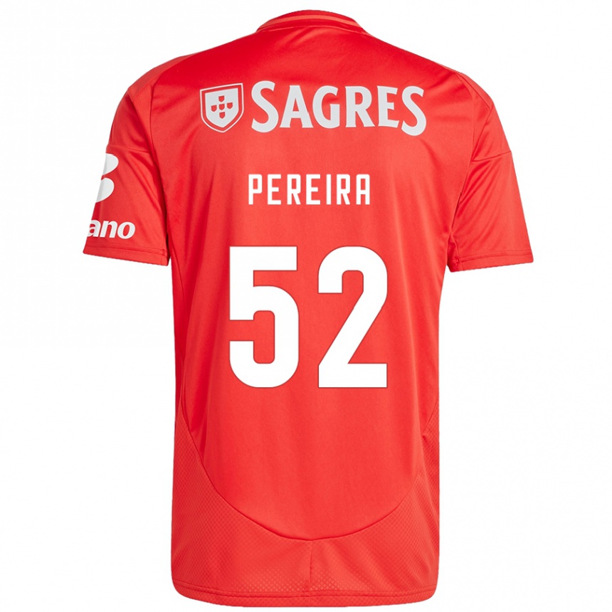 Hombre Fútbol Camiseta Henrique Pereira #52 Rojo Blanco 1ª Equipación 2024/25