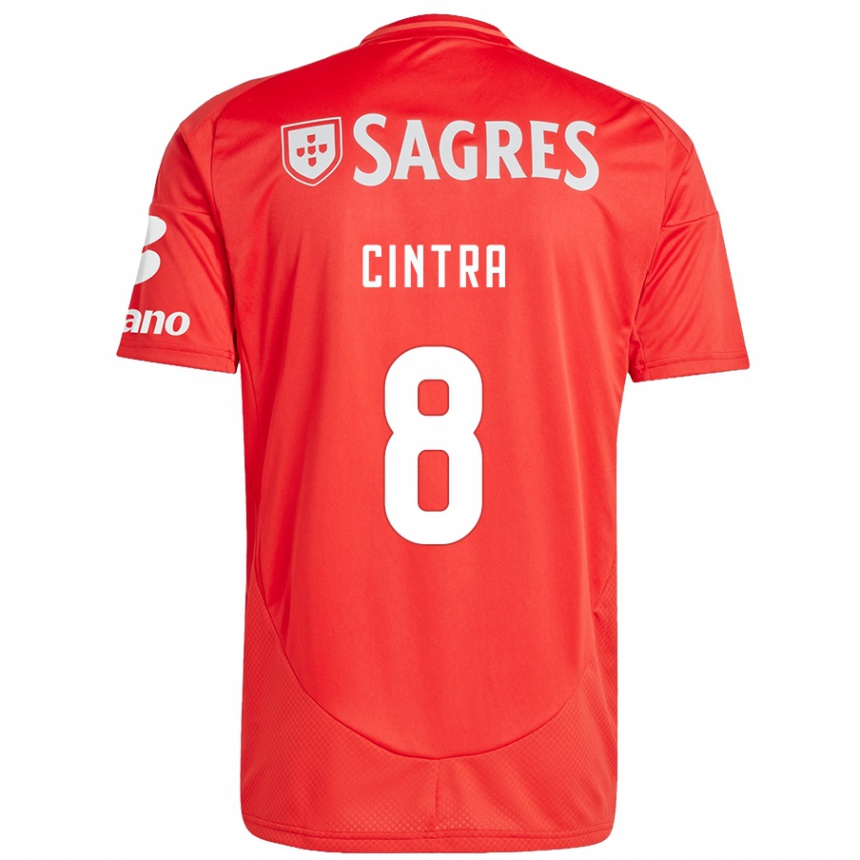 Hombre Fútbol Camiseta Marta Cintra #8 Rojo Blanco 1ª Equipación 2024/25