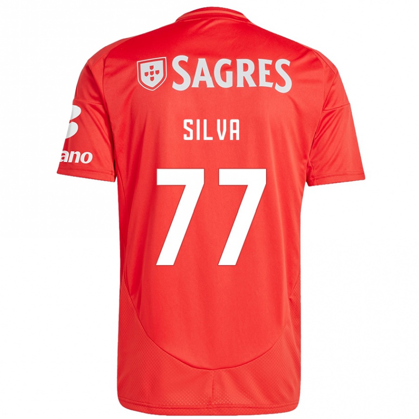 Hombre Fútbol Camiseta Jessica Silva #77 Rojo Blanco 1ª Equipación 2024/25