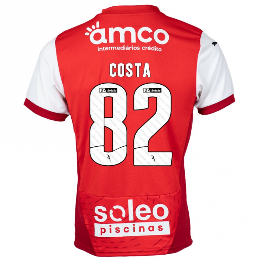 Hombre Fútbol Camiseta Gui Costa #82 Rojo Blanco 1ª Equipación 2024/25