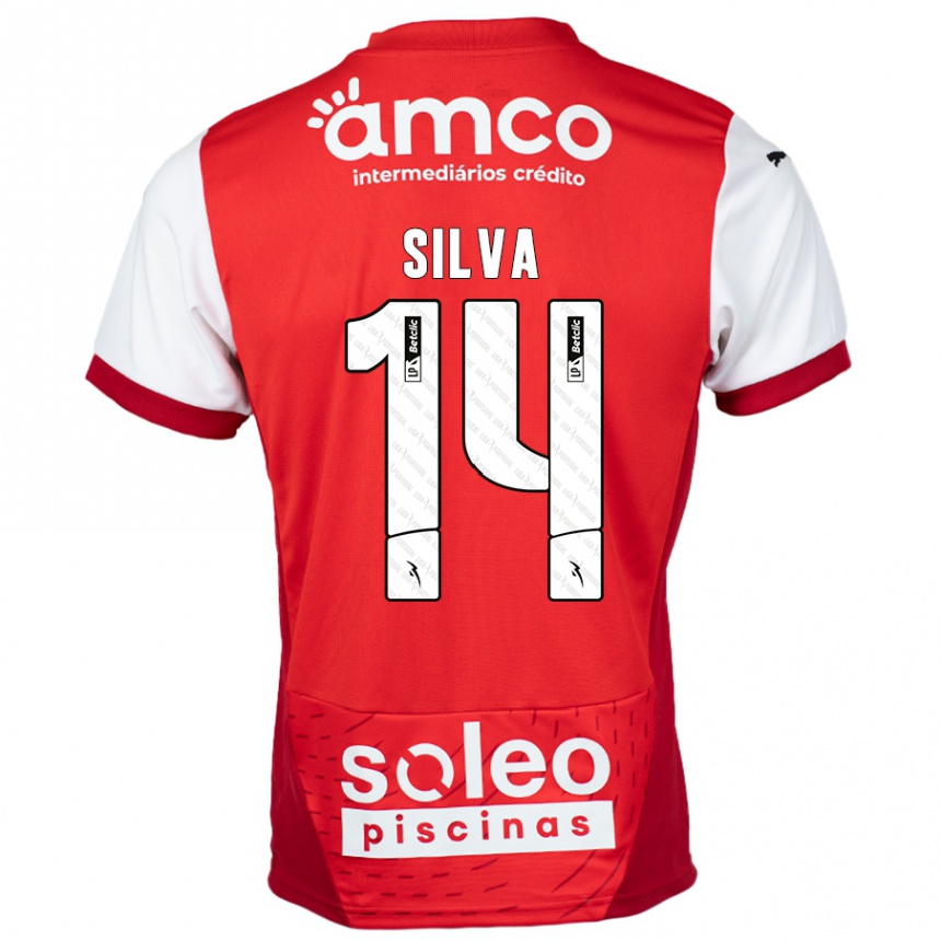 Hombre Fútbol Camiseta Dolores Silva #14 Rojo Blanco 1ª Equipación 2024/25