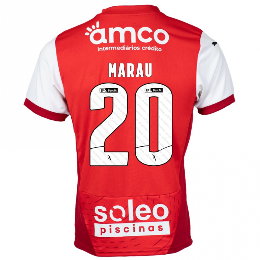 Hombre Fútbol Camiseta Madalena Marau #20 Rojo Blanco 1ª Equipación 2024/25