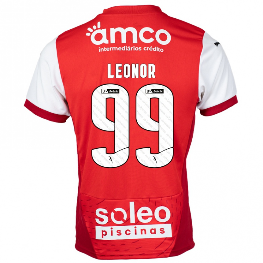 Hombre Fútbol Camiseta Maria Leonor #99 Rojo Blanco 1ª Equipación 2024/25