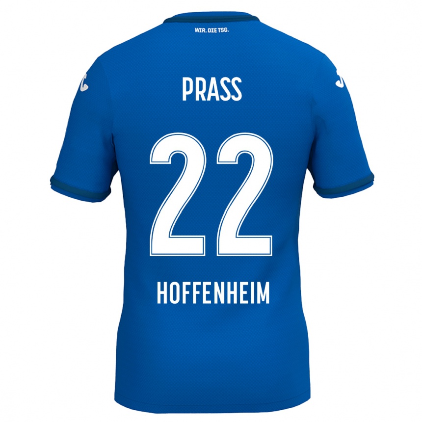 Hombre Fútbol Camiseta Alexander Prass #22 Azul Real 1ª Equipación 2024/25