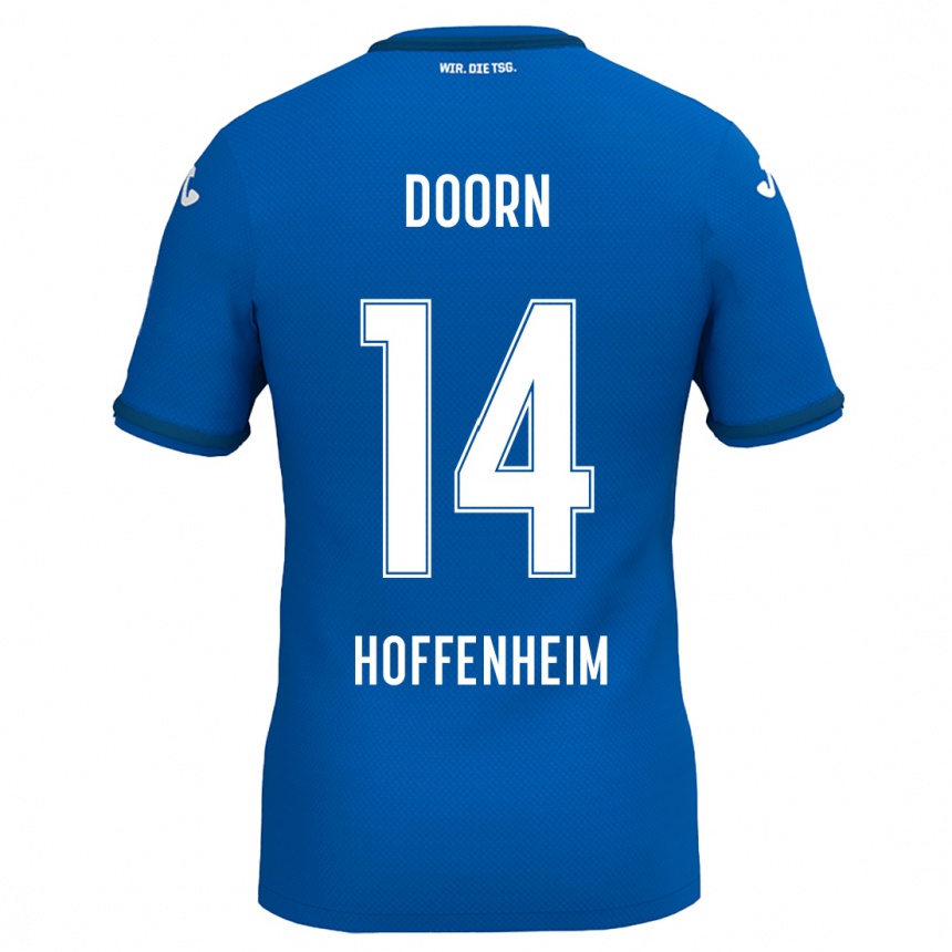 Hombre Fútbol Camiseta Lisa Doorn #14 Azul Real 1ª Equipación 2024/25