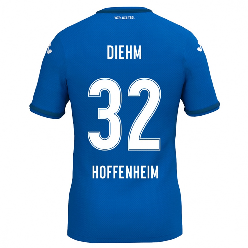 Hombre Fútbol Camiseta Vanessa Diehm #32 Azul Real 1ª Equipación 2024/25