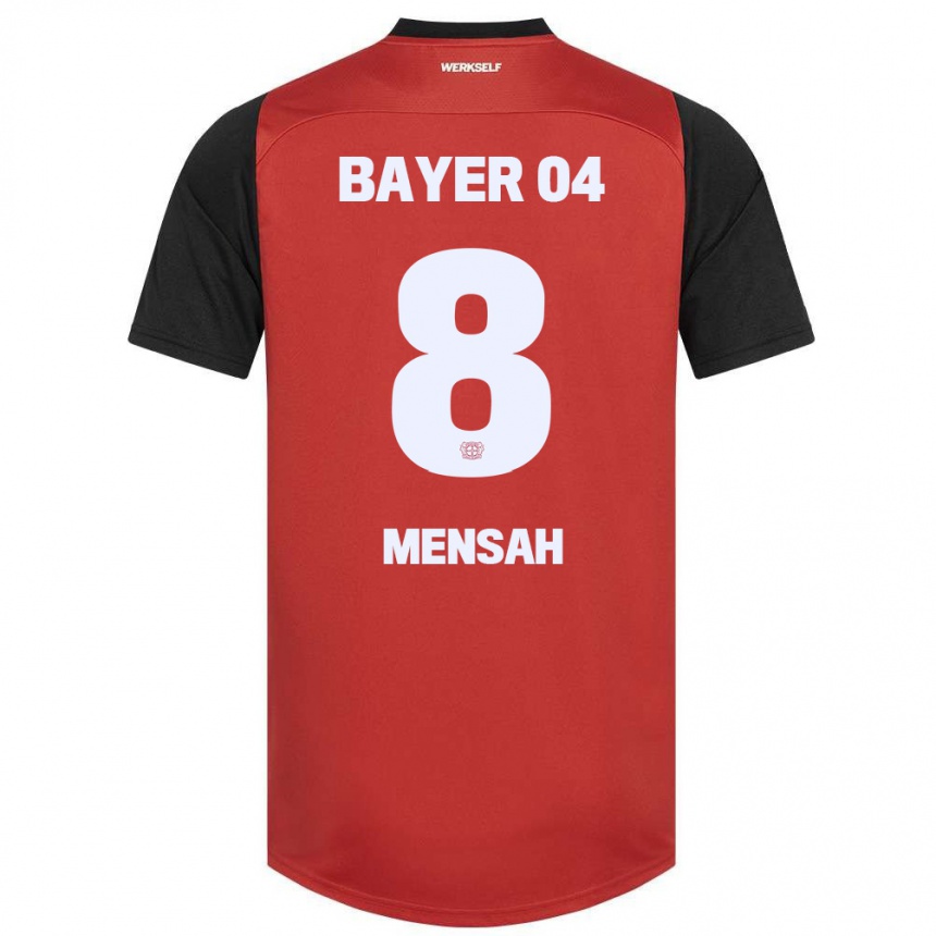 Hombre Fútbol Camiseta Naba Mensah #8 Rojo Negro 1ª Equipación 2024/25