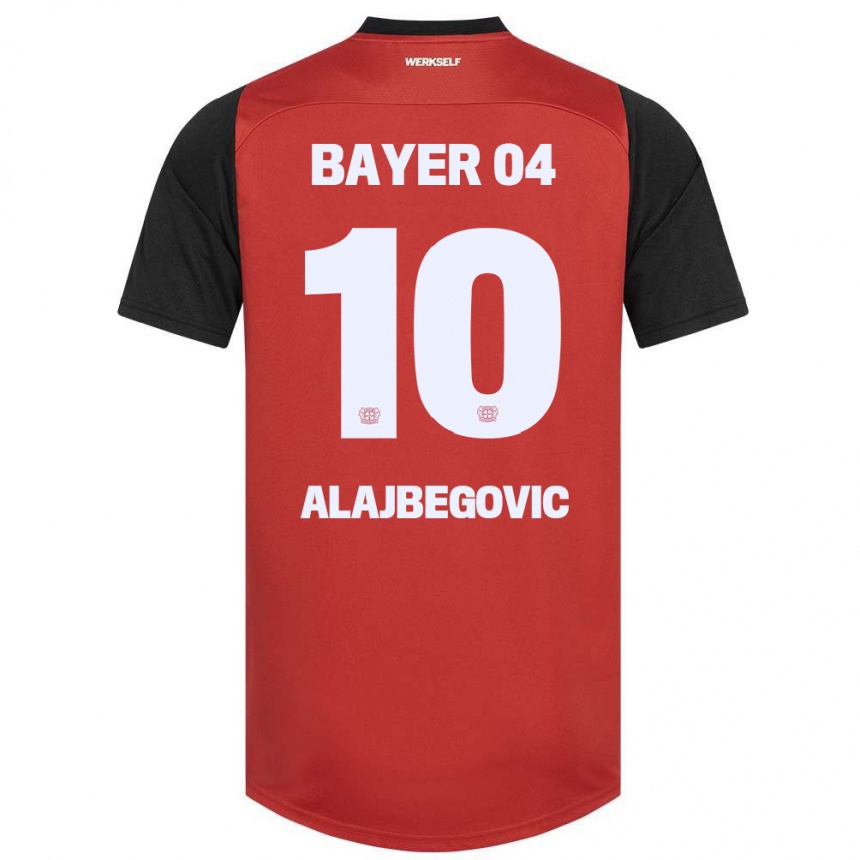 Hombre Fútbol Camiseta Kerim Alajbegovic #10 Rojo Negro 1ª Equipación 2024/25