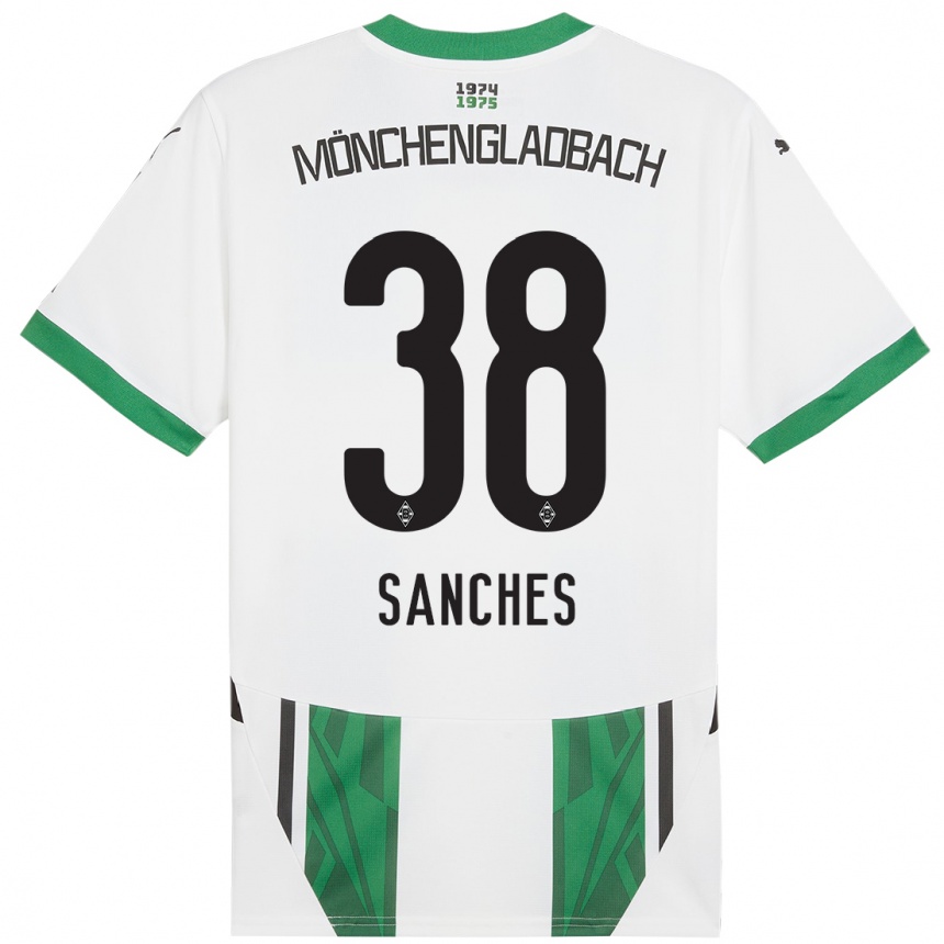 Hombre Fútbol Camiseta Yvandro Borges Sanches #38 Blanco Verde 1ª Equipación 2024/25