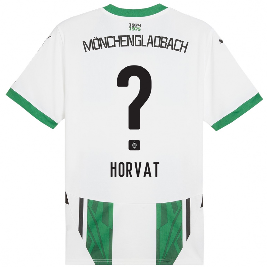 Hombre Fútbol Camiseta Niko Horvat #0 Blanco Verde 1ª Equipación 2024/25