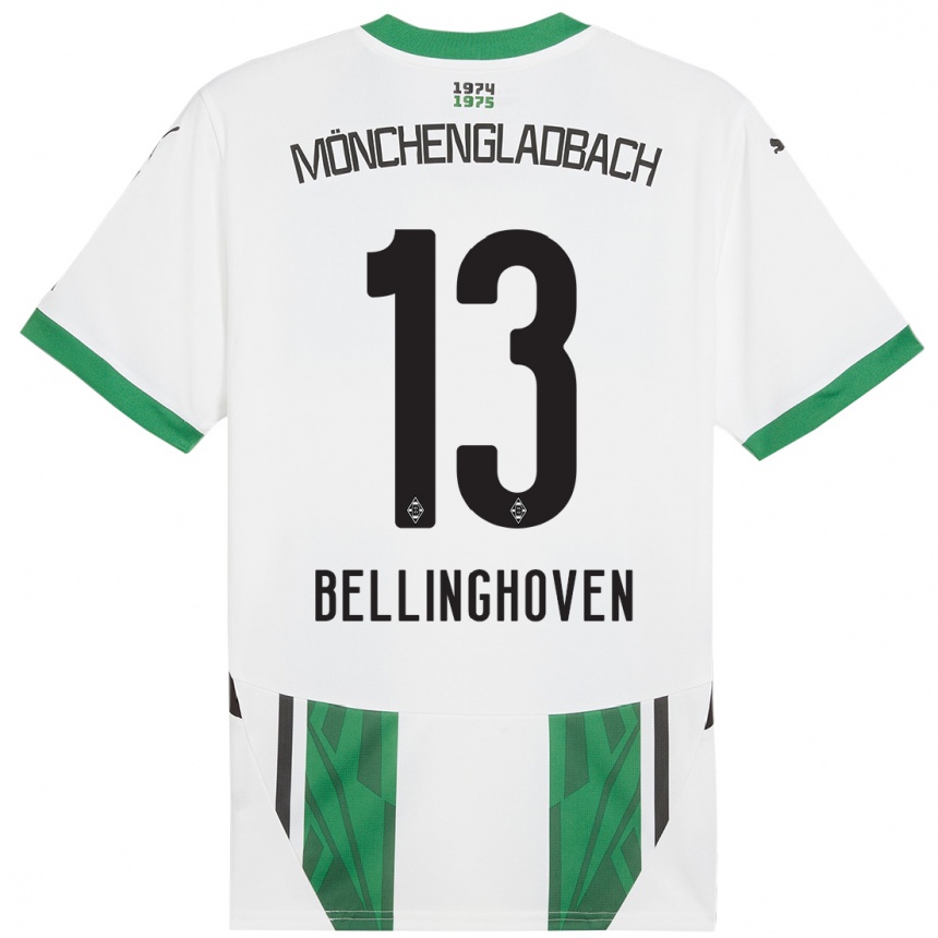 Hombre Fútbol Camiseta Christina Bellinghoven #13 Blanco Verde 1ª Equipación 2024/25