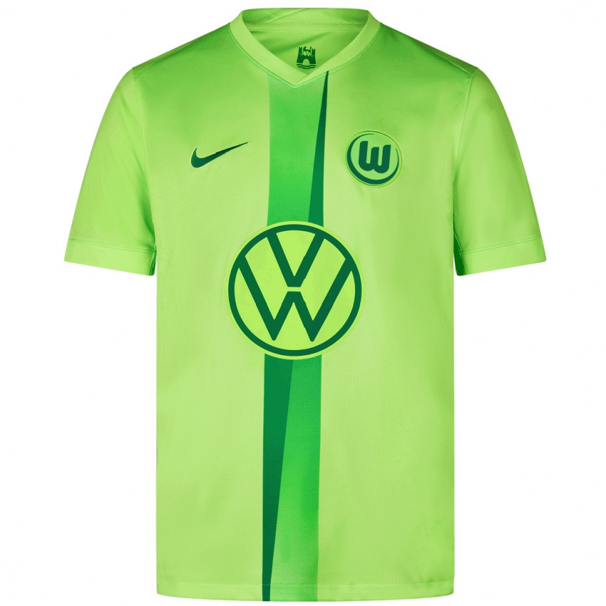 Hombre Fútbol Camiseta Bennit Bröger #38 Verde Fluorescente 1ª Equipación 2024/25