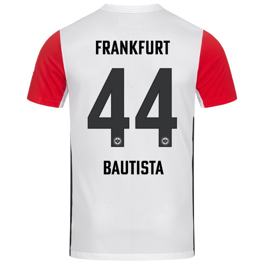 Hombre Fútbol Camiseta Davis Bautista #44 Blanco Rojo 1ª Equipación 2024/25