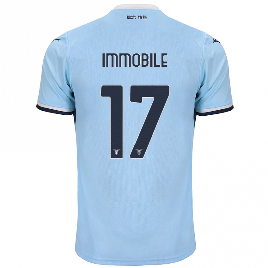 Hombre Fútbol Camiseta Ciro Immobile #17 Azul 1ª Equipación 2024/25