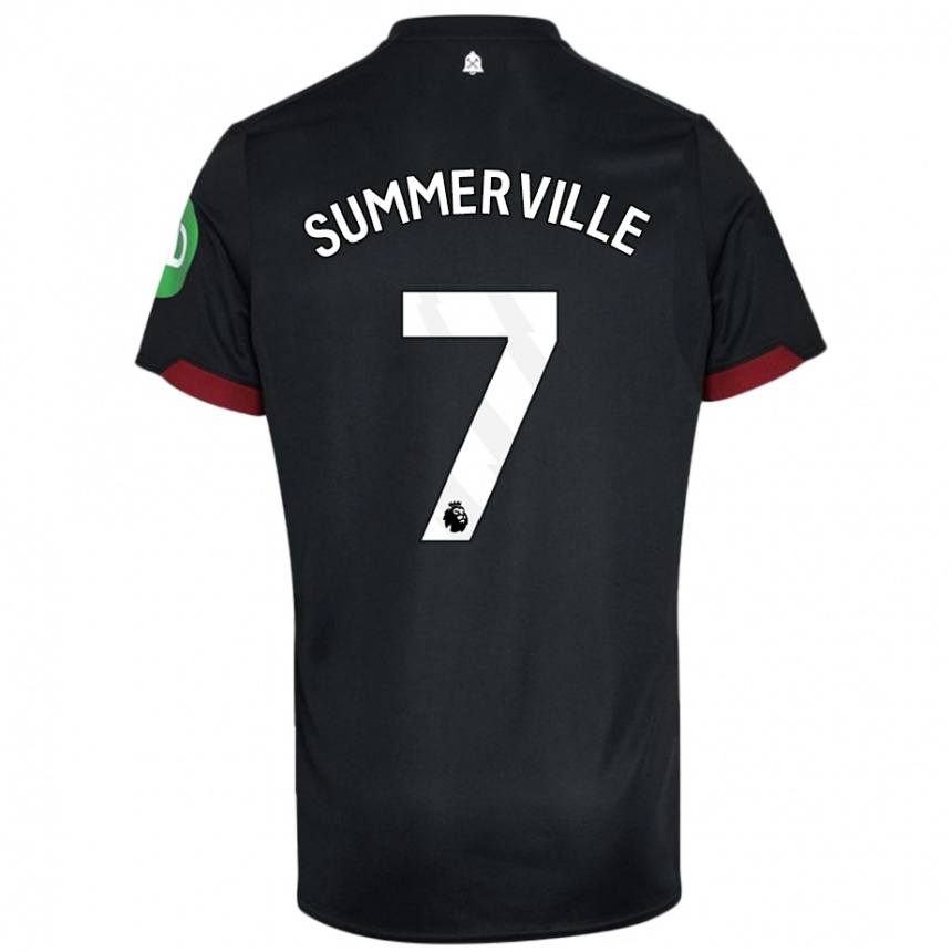 Hombre Fútbol Camiseta Crysencio Summerville #7 Negro Blanco 2ª Equipación 2024/25