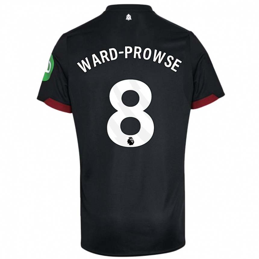 Hombre Fútbol Camiseta James Ward-Prowse #8 Negro Blanco 2ª Equipación 2024/25