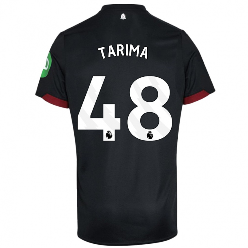 Hombre Fútbol Camiseta Sean Tarima #48 Negro Blanco 2ª Equipación 2024/25