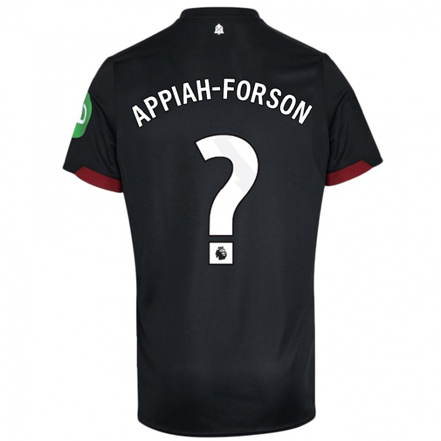 Hombre Fútbol Camiseta Keenan Appiah-Forson #0 Negro Blanco 2ª Equipación 2024/25