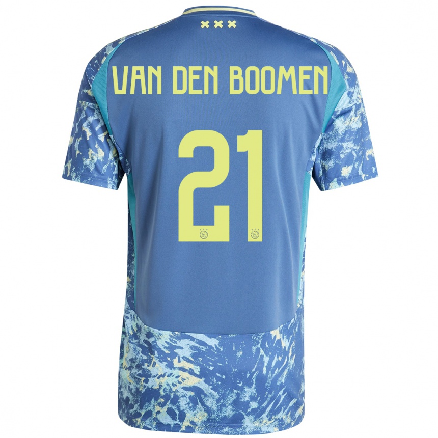 Hombre Fútbol Camiseta Branco Van Den Boomen #21 Gris Azul Amarillo 2ª Equipación 2024/25