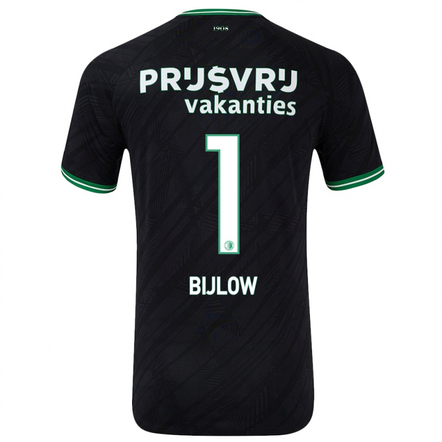 Hombre Fútbol Camiseta Justin Bijlow #1 Negro Verde 2ª Equipación 2024/25