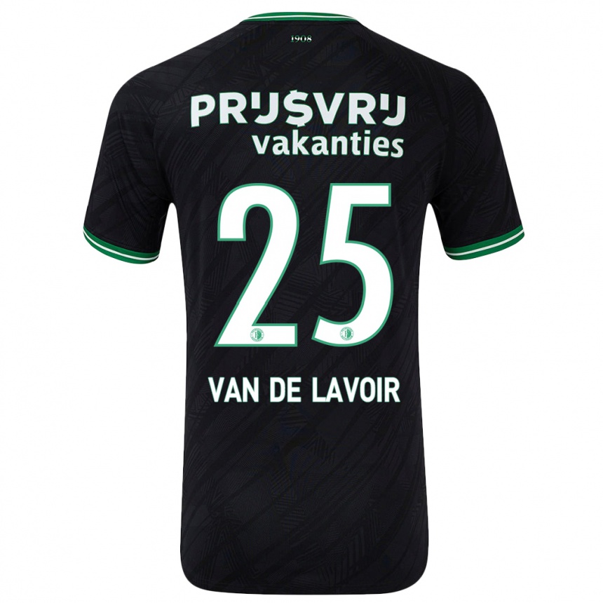 Hombre Fútbol Camiseta Romeé Van De Lavoir #25 Negro Verde 2ª Equipación 2024/25