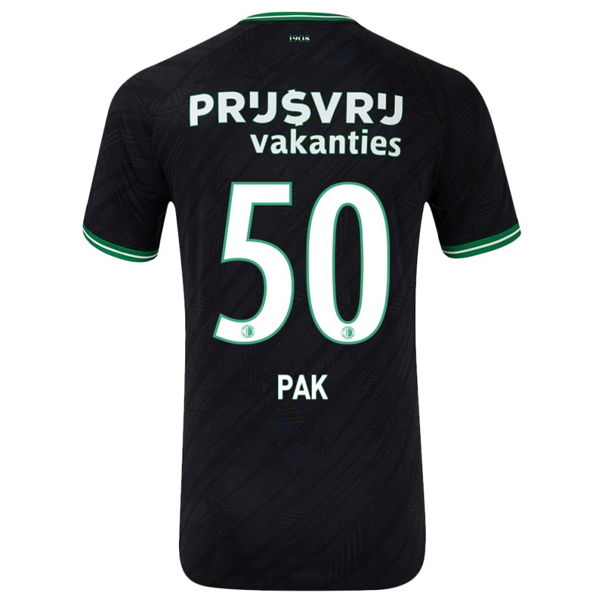 Hombre Fútbol Camiseta Sam Pak #50 Negro Verde 2ª Equipación 2024/25