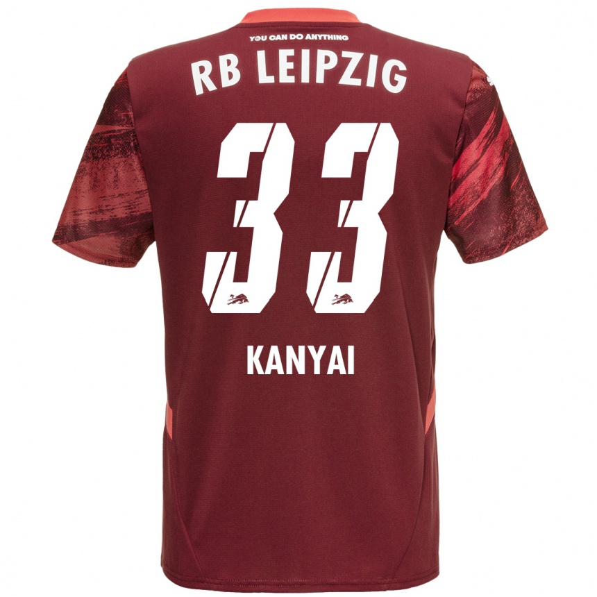 Hombre Fútbol Camiseta Janos Kanyai #33 Borgoña 2ª Equipación 2024/25