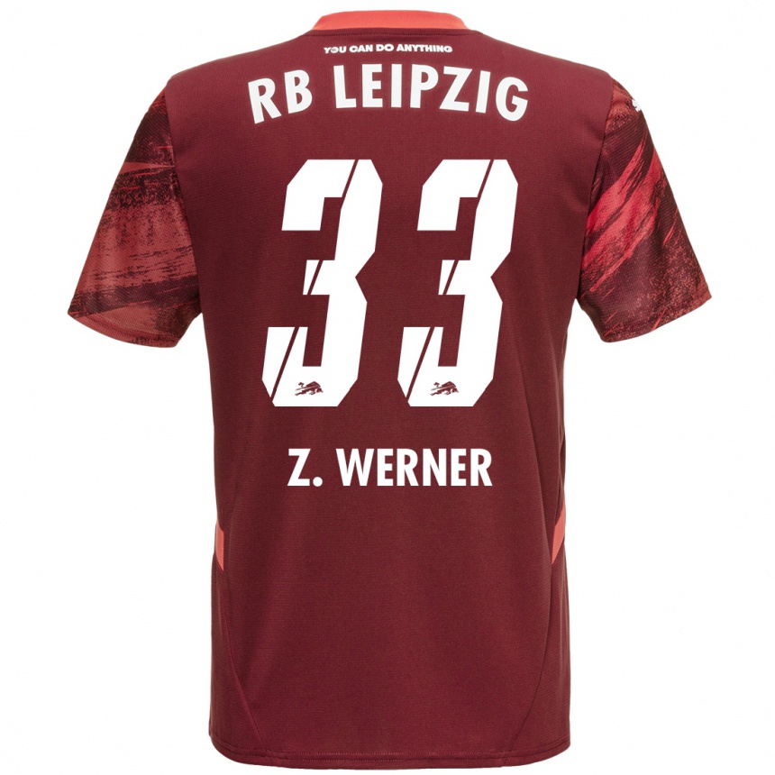 Hombre Fútbol Camiseta Zoé Werner #33 Borgoña 2ª Equipación 2024/25