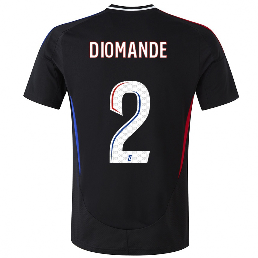 Hombre Fútbol Camiseta Sinaly Diomande #2 Negro 2ª Equipación 2024/25