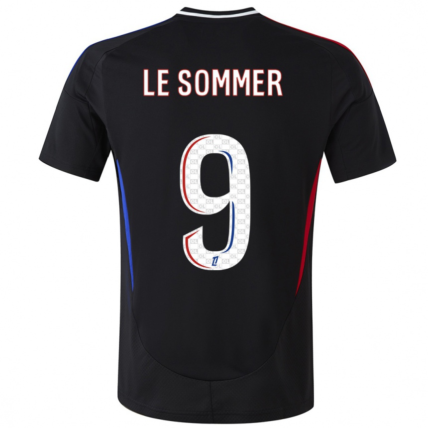 Hombre Fútbol Camiseta Eugenie Le Sommer #9 Negro 2ª Equipación 2024/25