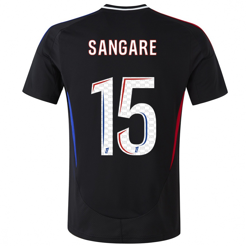 Hombre Fútbol Camiseta Wassa Sangaré #15 Negro 2ª Equipación 2024/25