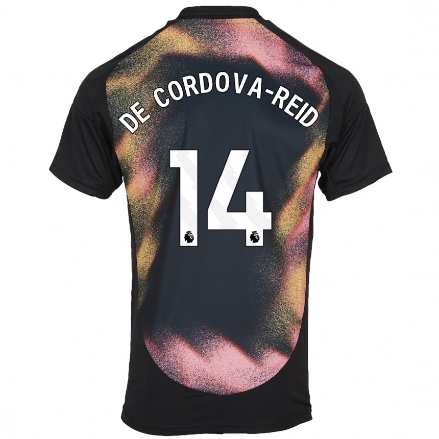 Hombre Fútbol Camiseta Bobby De Cordova-Reid #14 Negro Blanco 2ª Equipación 2024/25