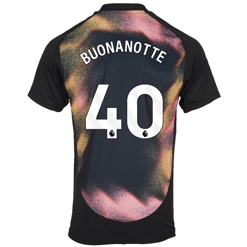 Hombre Fútbol Camiseta Facundo Buonanotte #40 Negro Blanco 2ª Equipación 2024/25