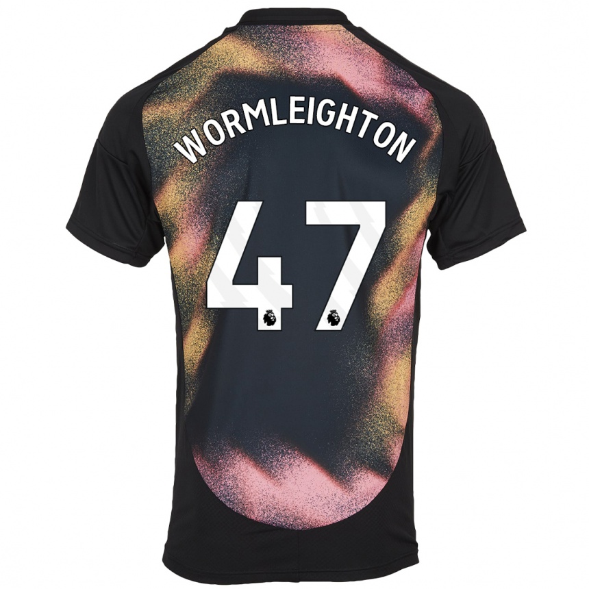 Hombre Fútbol Camiseta Joe Wormleighton #47 Negro Blanco 2ª Equipación 2024/25