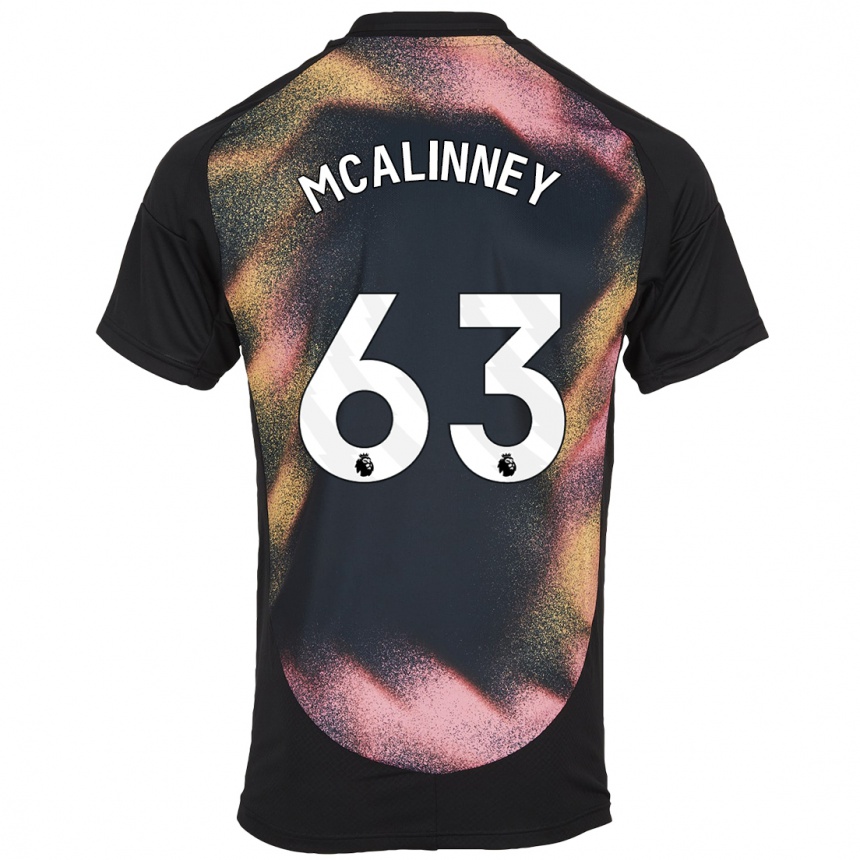 Hombre Fútbol Camiseta Liam Mcalinney #63 Negro Blanco 2ª Equipación 2024/25