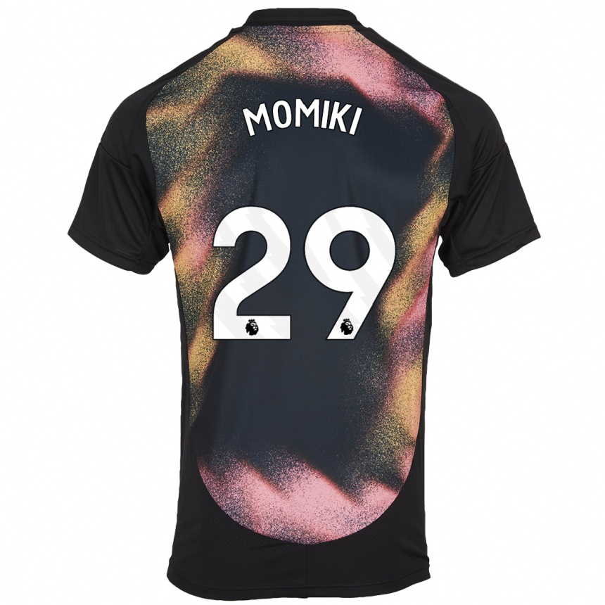 Hombre Fútbol Camiseta Yuka Momiki #29 Negro Blanco 2ª Equipación 2024/25