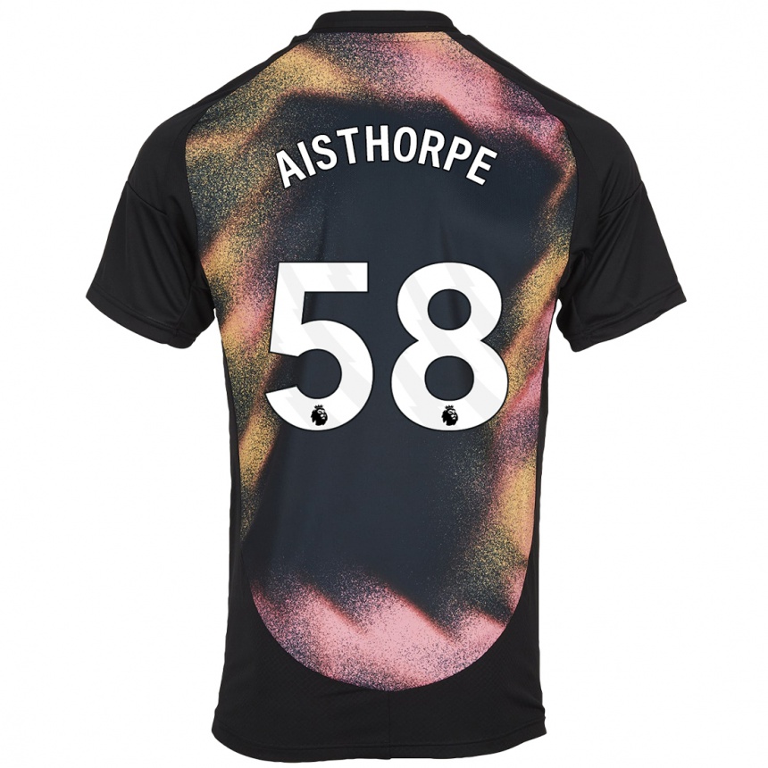 Hombre Fútbol Camiseta Bailey Aisthorpe #58 Negro Blanco 2ª Equipación 2024/25