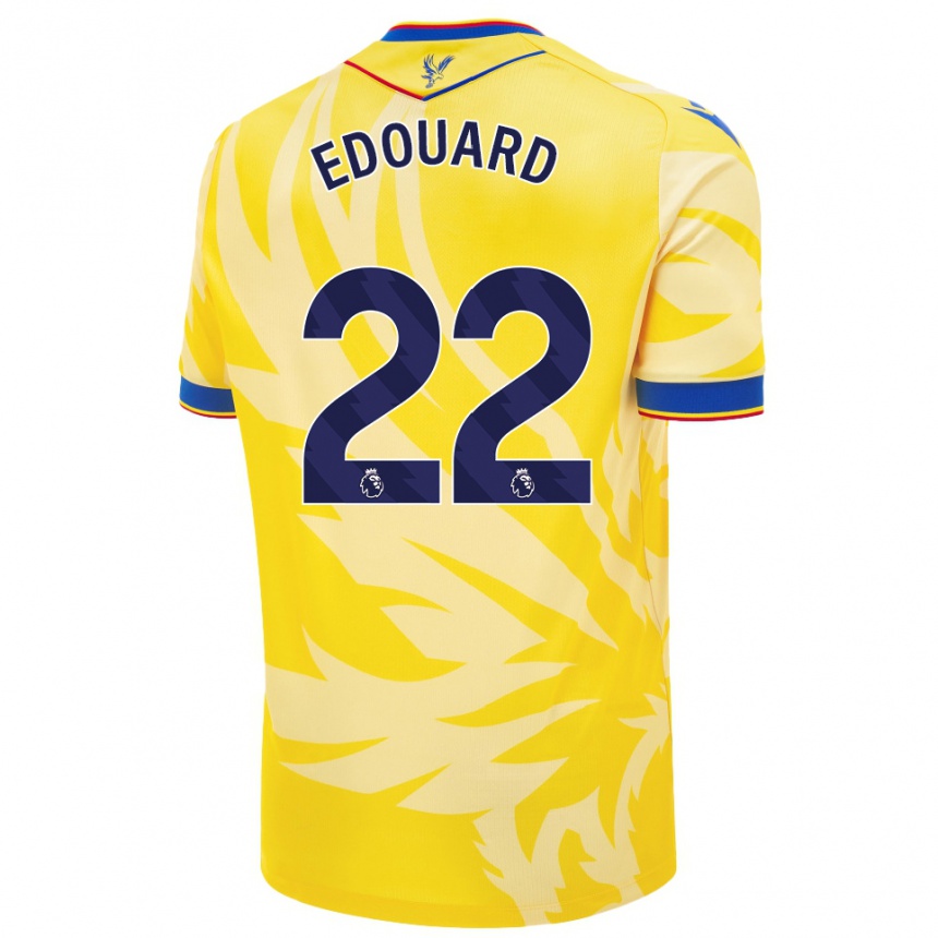 Hombre Fútbol Camiseta Odsonne Edouard #22 Amarillo 2ª Equipación 2024/25