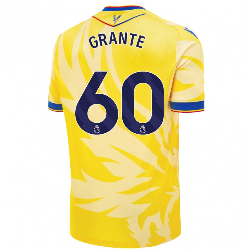 Hombre Fútbol Camiseta Jake Grante #60 Amarillo 2ª Equipación 2024/25