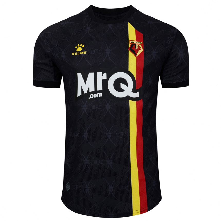 Hombre Fútbol Camiseta Kévin Keben #4 Negro Blanco 2ª Equipación 2024/25