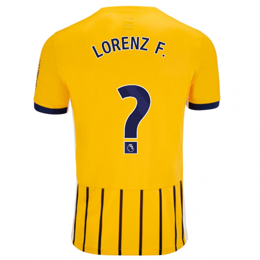 Hombre Fútbol Camiseta Lorenz Ferdinand #0 Dorado Azul Rayas 2ª Equipación 2024/25